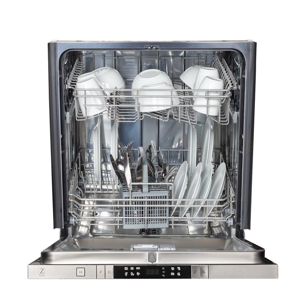 24 In. Top Control Dishwasher In Blue Gloss And Modern Style Handle, 52dba DWBGH24