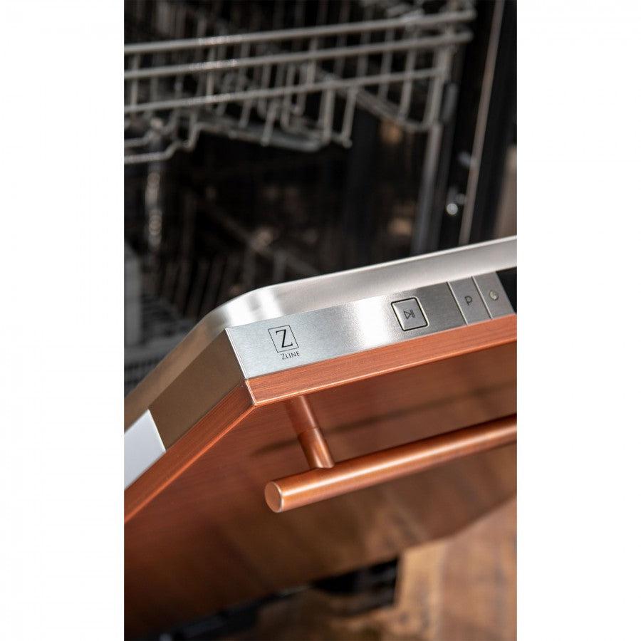 24 in. Copper Top Control Dishwasher with Tub and Modern Style Handle, 52dBa DWC24