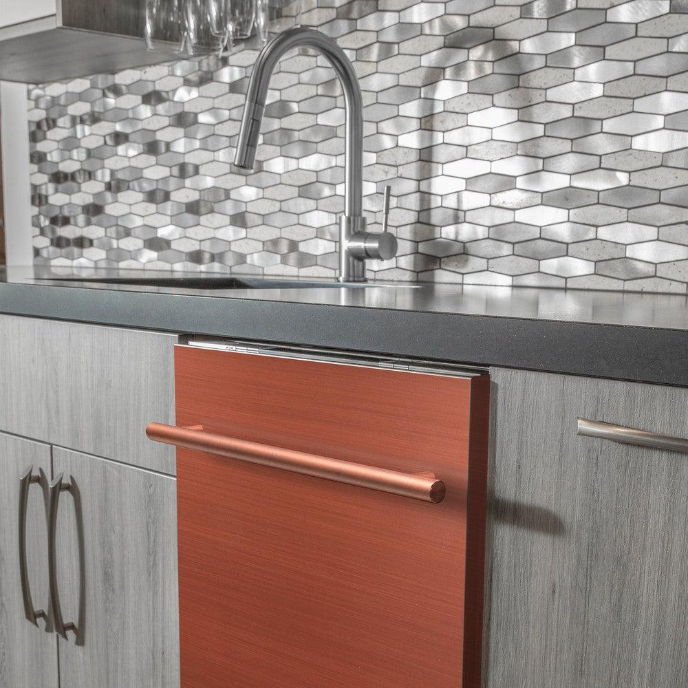 24 in. Copper Top Control Dishwasher with Tub and Modern Style Handle, 52dBa DWC24