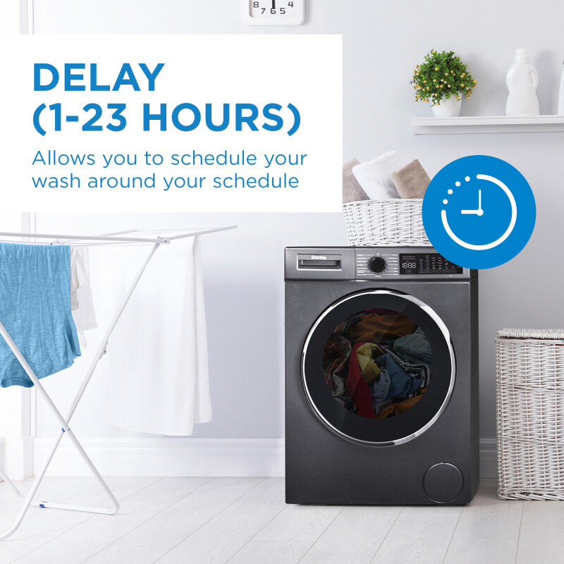 2.2 cu. ft. 24″ Front Load Washing Machine DWM022D1DSDB
