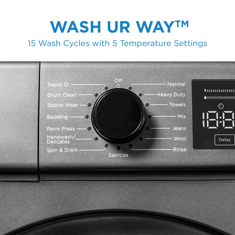 2.2 cu. ft. 24″ Front Load Washing Machine DWM022D1DSDB