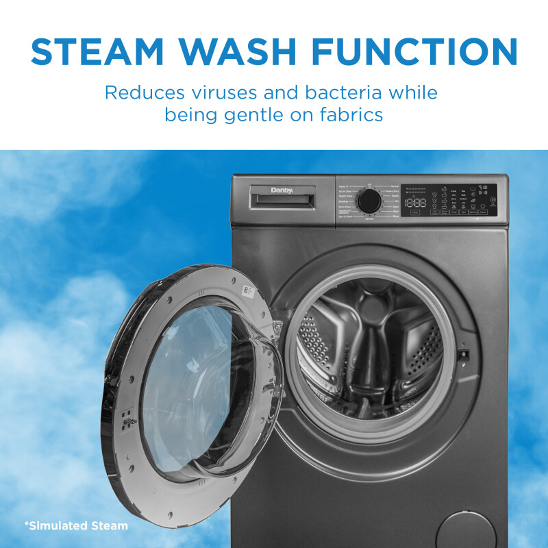 2.2 cu. ft. 24″ Front Load Washing Machine DWM022D1DSDB