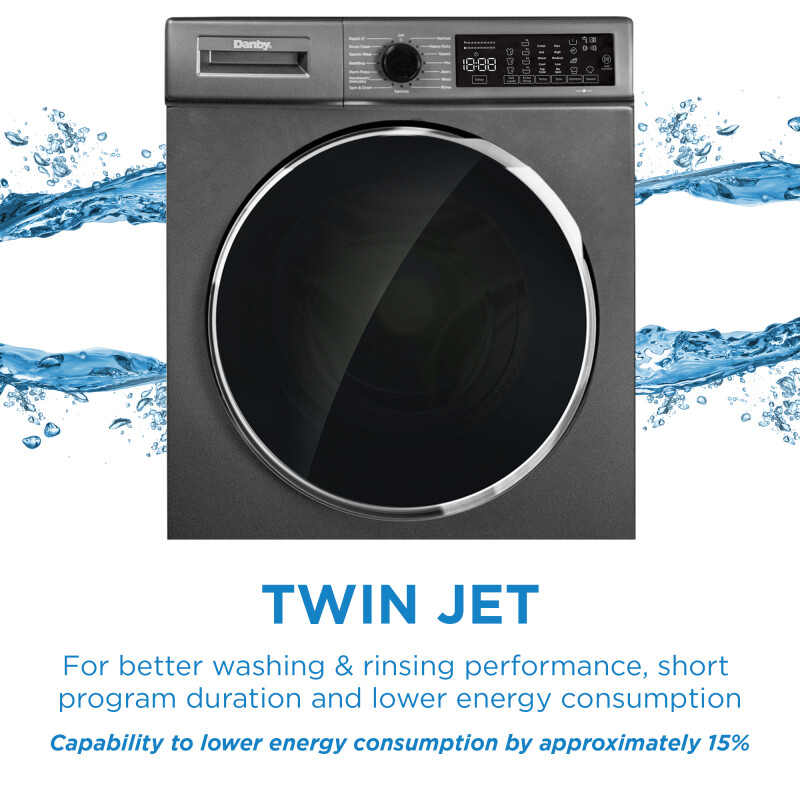 2.2 cu. ft. 24″ Front Load Washing Machine DWM022D1DSDB