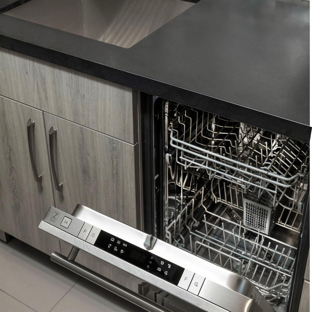 24 in. Fingerprint Resistant Top Control Dishwasher with Tub and Modern Style Handle, 52dBa DWSN24