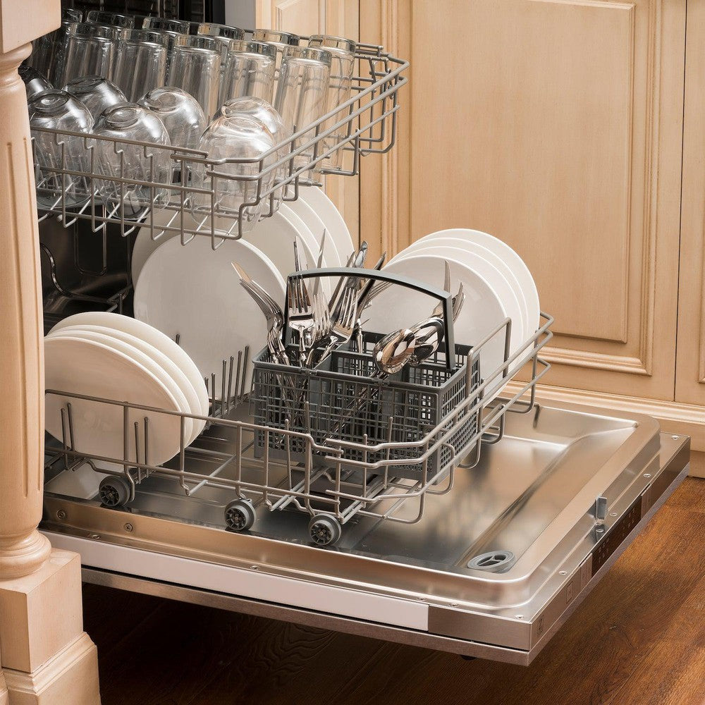 24 in. Fingerprint Resistant Top Control Dishwasher with Tub and Modern Style Handle, 52dBa DWSN24