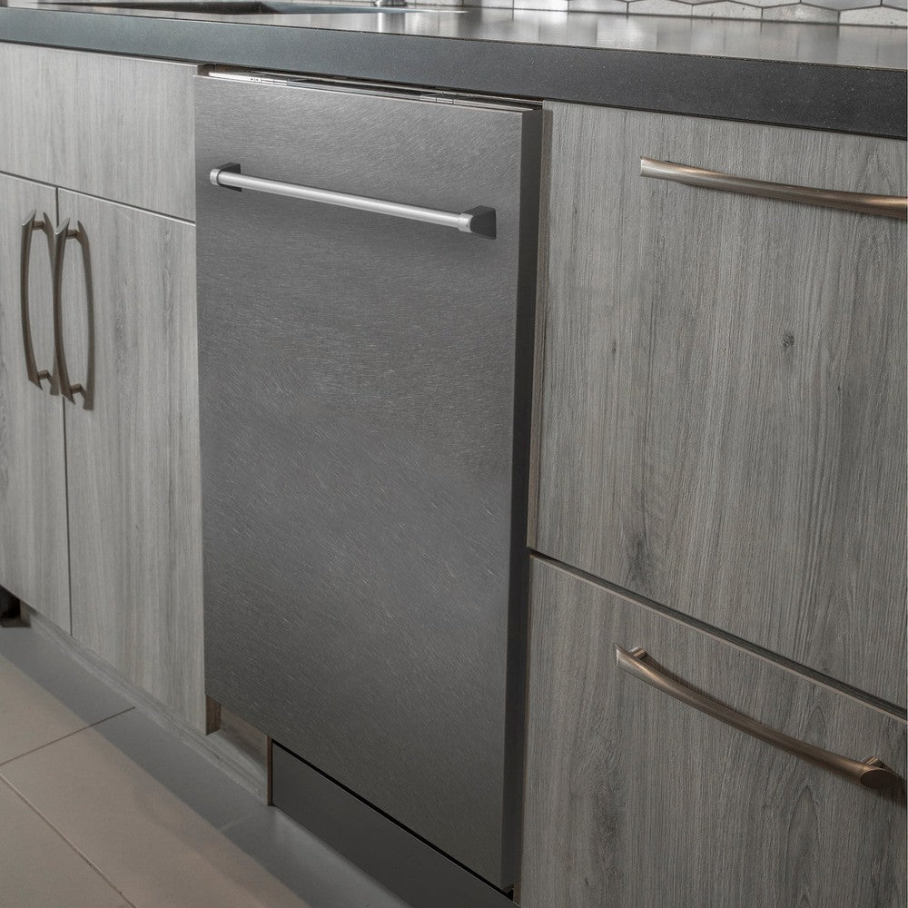 24 in. Fingerprint Resistant Top Control Built-In Dishwasher with Tub and Traditional Style Handle, 52dBa DWSNH24