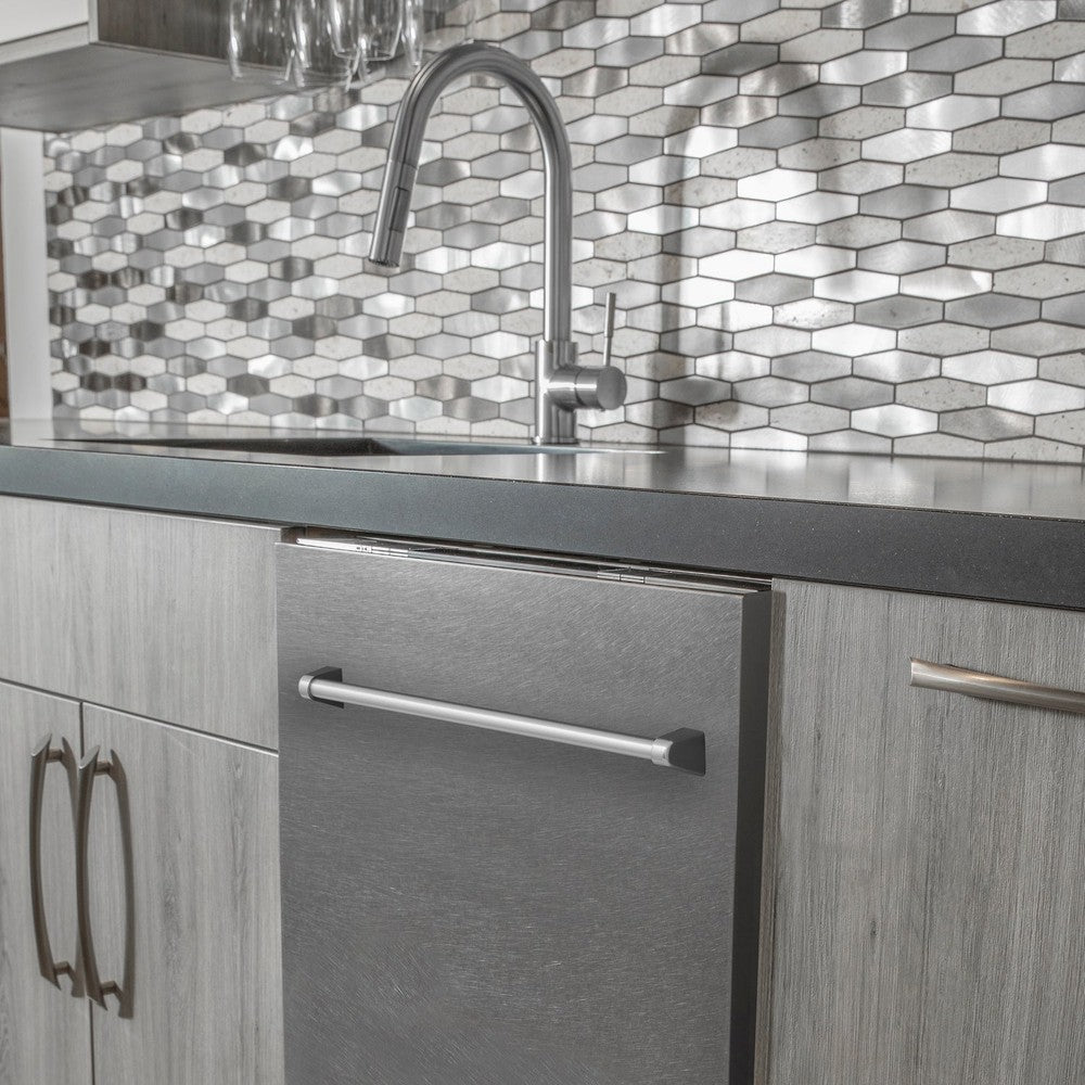 24 in. Fingerprint Resistant Top Control Built-In Dishwasher with Tub and Traditional Style Handle, 52dBa DWSNH24