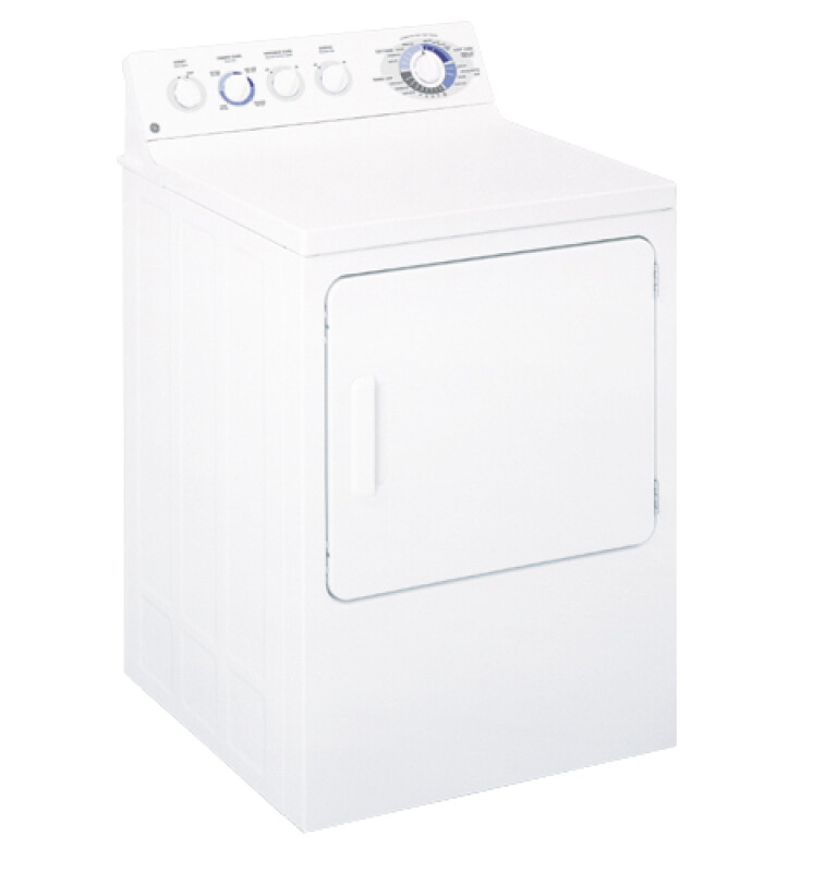 GE Super 7.0 Cu. Ft. Capacity Electric Dryer White DWSR405EBWW Picture 1