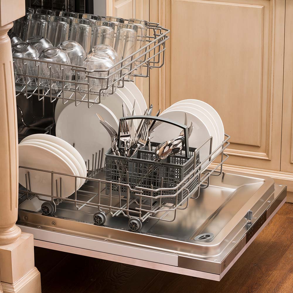24 in. Unfinished Top Control Built-In Dishwasher with Tub and Traditional Style Handle, 52dBa DWUFH24