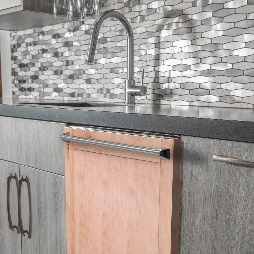 24 in. Unfinished Top Control Built-In Dishwasher with Tub and Traditional Style Handle, 52dBa DWUFH24