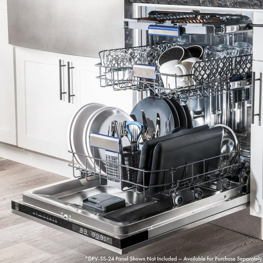 24 In. Tallac Series 3rd Rack Tall Tub Dishwasher In Custom Panel Ready With Stainless Steel Tub, 51dba DWV24