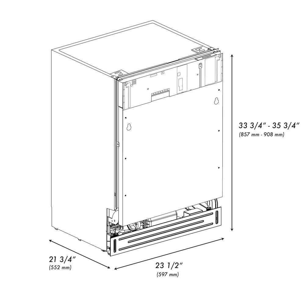 24 In. Tallac Series 3rd Rack Tall Tub Dishwasher In Custom Panel Ready With Stainless Steel Tub, 51dba DWV24