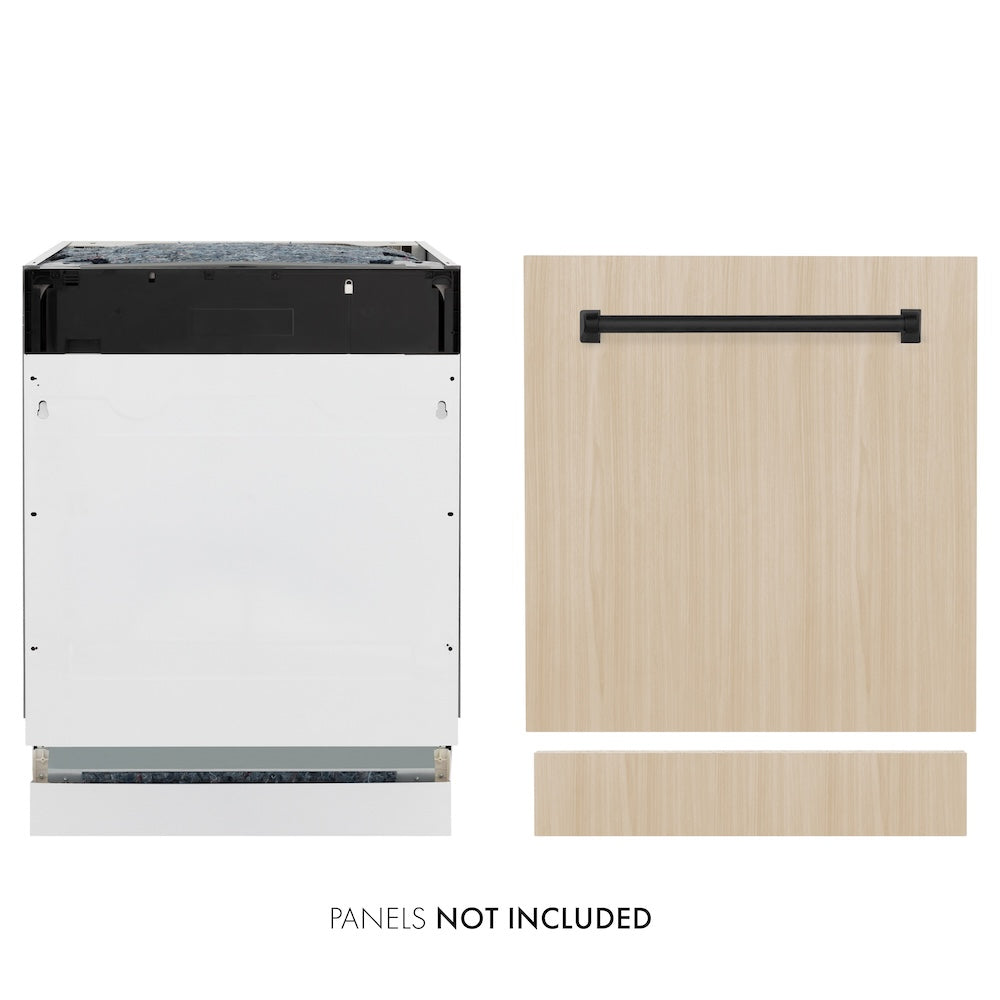 AutographEdition 24" Tallac Series 3rd Rack Top Control Built-In Tall Tub Dishwasher in Custom Panel Ready with Matte Black Handle 51dBa DWVZ24MB