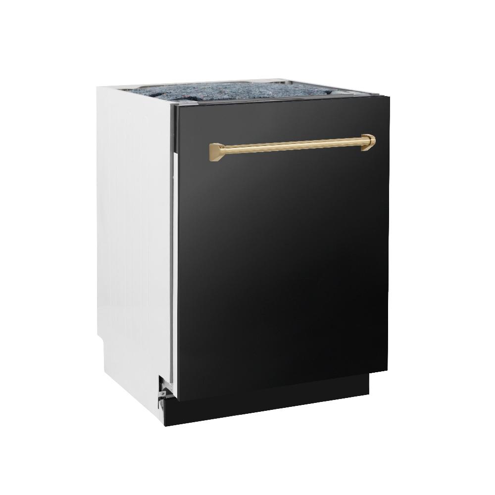 Autograph Edition 24" 3rd Rack Top Control Tall Tub Dishwasher with Champagne Bronze Handle, 51dBa DWVZBS24CB