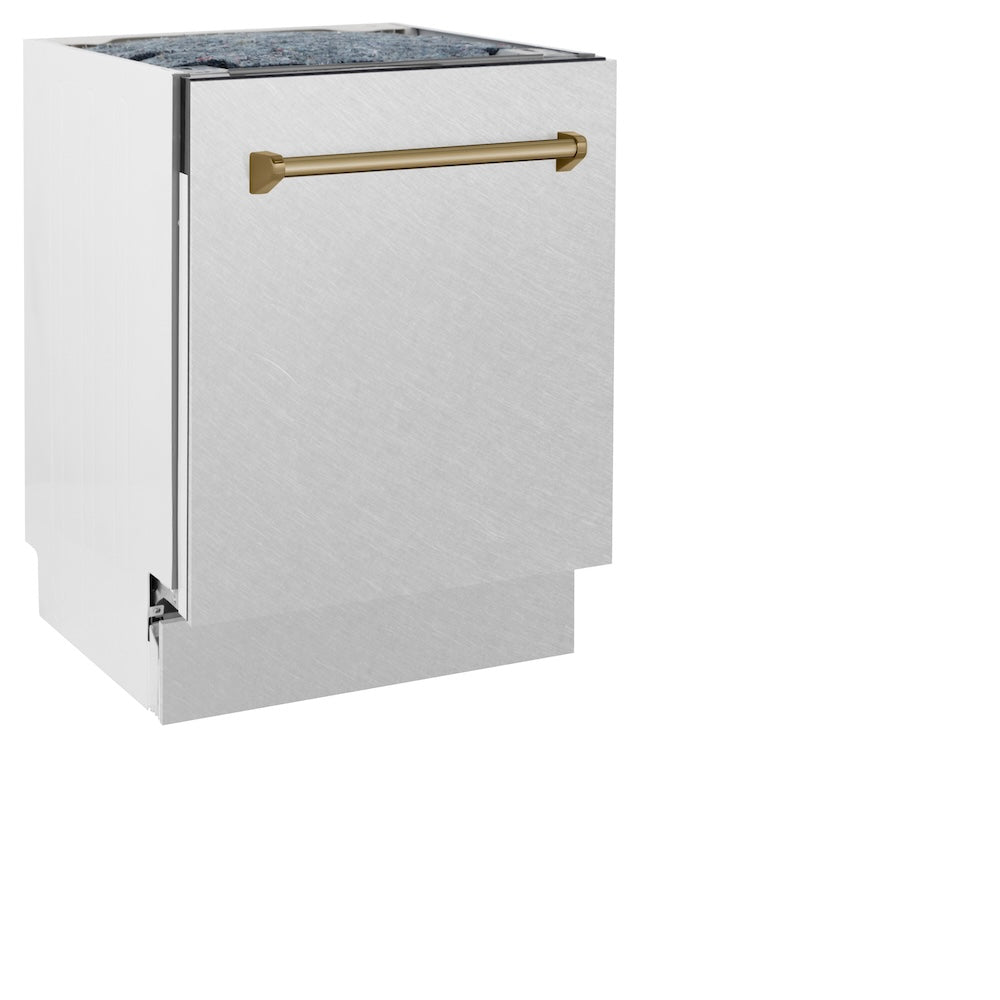 Autograph Edition 24" 3rd Rack Top Control Tall Tub Dishwasher with Champagne Bronze Handle, 51dBa DWVZSN24CB