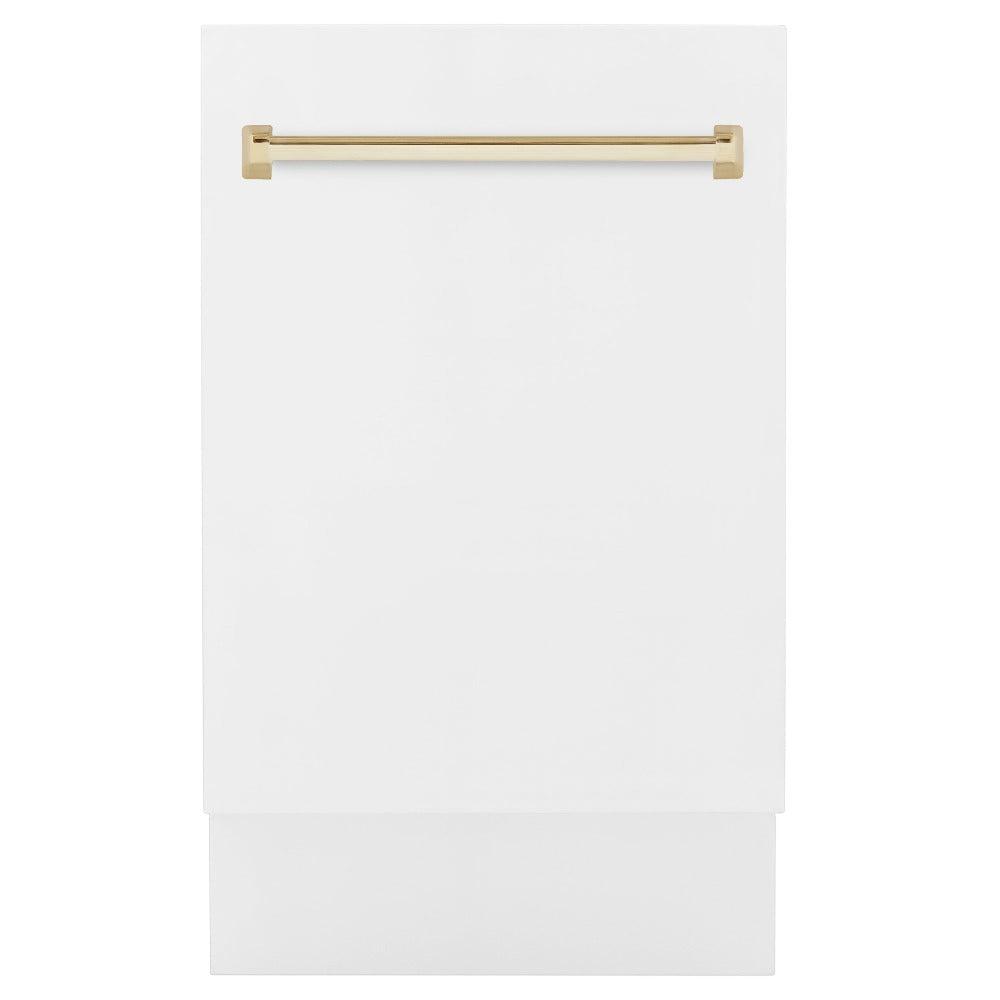 Autograph Edition 18" Compact 3rd Rack Top Control Dishwasher with Gold Handle, 51dBa DWVZWM18G