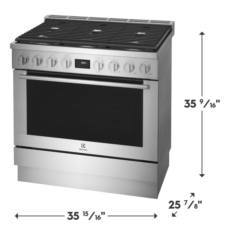 36" Dual-Fuel Freestanding Range ECFD3668AS