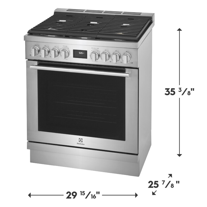 30" Front Control Freestanding Gas Range ECFG3068AS