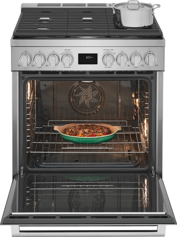 30" Front Control Freestanding Gas Range ECFG3068AS