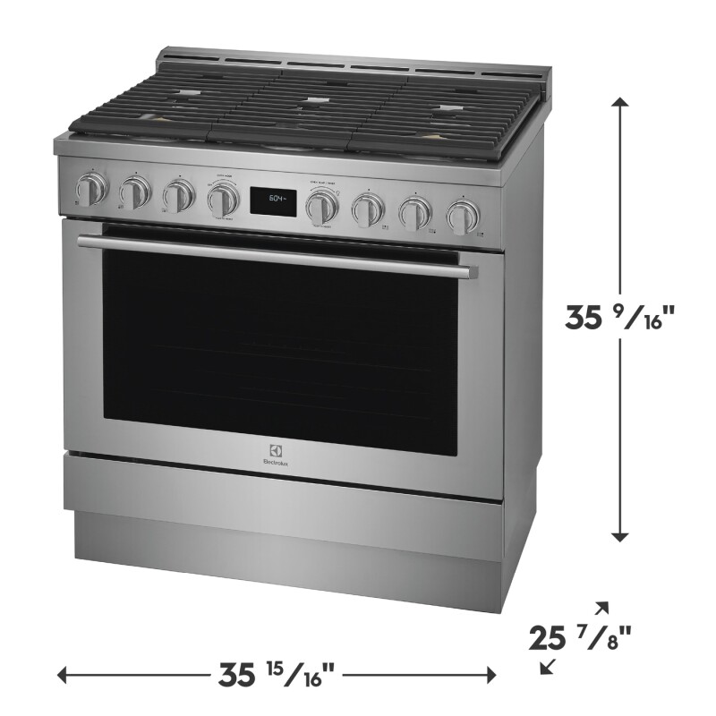 Electrolux 36" Front Control Freestanding Gas Range Stainless Steel ECFG3668AS Picture 1