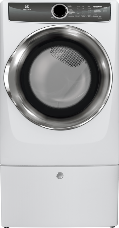 Front Load Perfect Steam Gas Dryer with Instant Refresh and 9 cycles - 8.0. Cu. Ft. EFMG617SIW