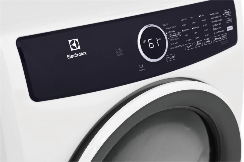 Front Load Perfect Steam Electric Dryer with Instant Refresh – 8.0 Cu. Ft. ELFE7437AW