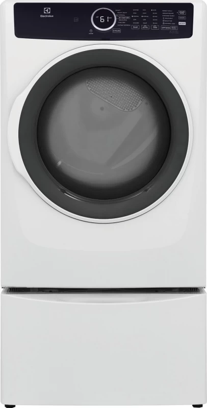 Front Load Perfect Steam Electric Dryer with Instant Refresh – 8.0 Cu. Ft. ELFE7437AW