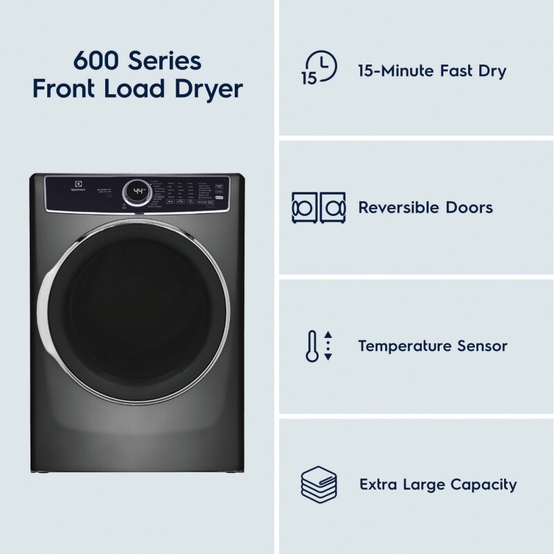 Load Perfect Steam™ Electric Dryer with Balanced Dry™ and Instant Refresh – 8.0 Cu. Ft. ELFE7637AT