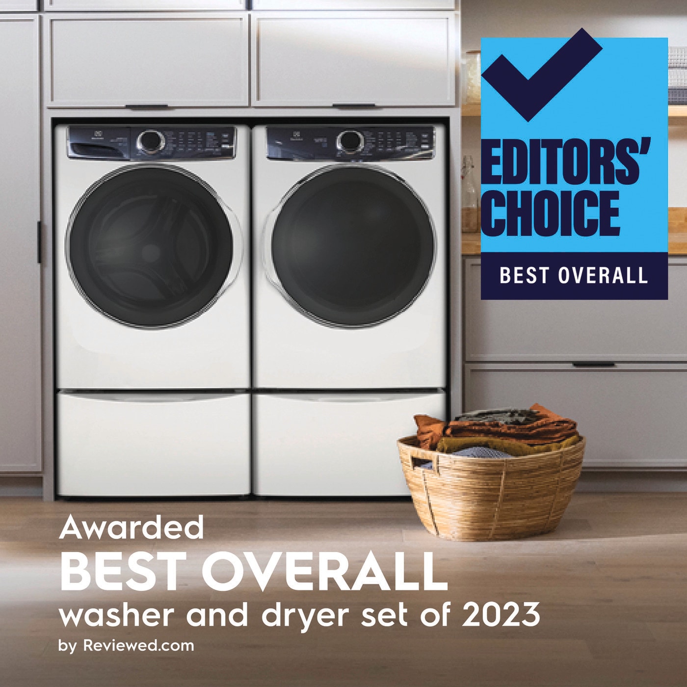 Front Load Perfect Steam Electric Dryer with Balanced Dry™ and Instant Refresh – 8.0 Cu. Ft. ELFE7637AW