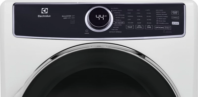 Front Load Perfect Steam Electric Dryer with Balanced Dry™ and Instant Refresh – 8.0 Cu. Ft. ELFE7637AW