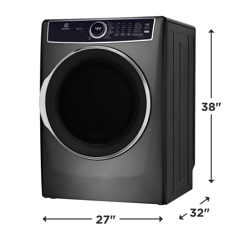 Front Load Perfect Steam Gas Dryer with LuxCare Dry and Instant Refresh – 8.0 Cu. Ft. ELFG7637AT