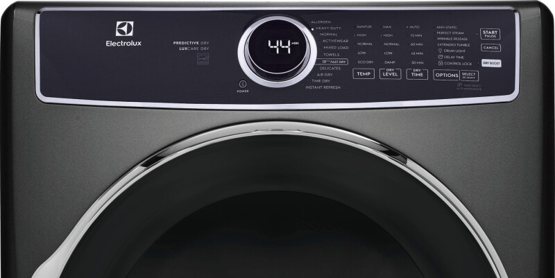 Front Load Perfect Steam Gas Dryer with LuxCare Dry and Instant Refresh – 8.0 Cu. Ft. ELFG7637AT