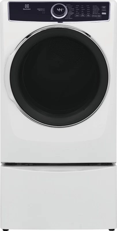 Front Load Perfect Steam Gas Dryer with LuxCare Dry and Instant Refresh – 8.0 Cu. Ft. ELFG7637AW