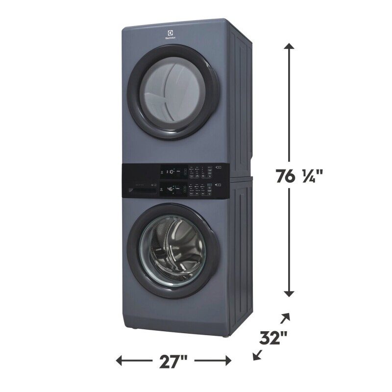 300 Series Laundry Tower Single Unit Washer & Gas Dryer ELTG7300AD