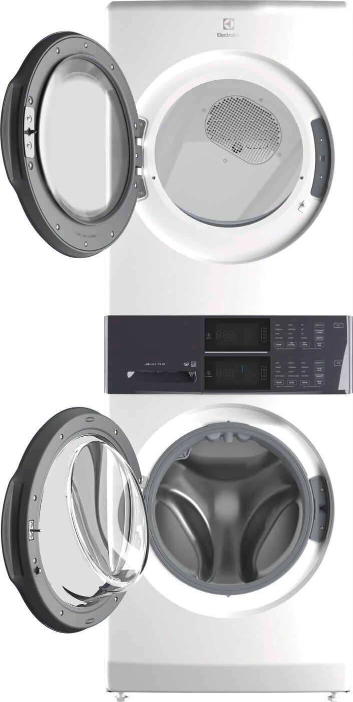 Laundry Tower Single Unit Front Load 4.4 Cu. Ft. Washer & 8 Cu. Ft. Gas Dryer ELTG7300AW
