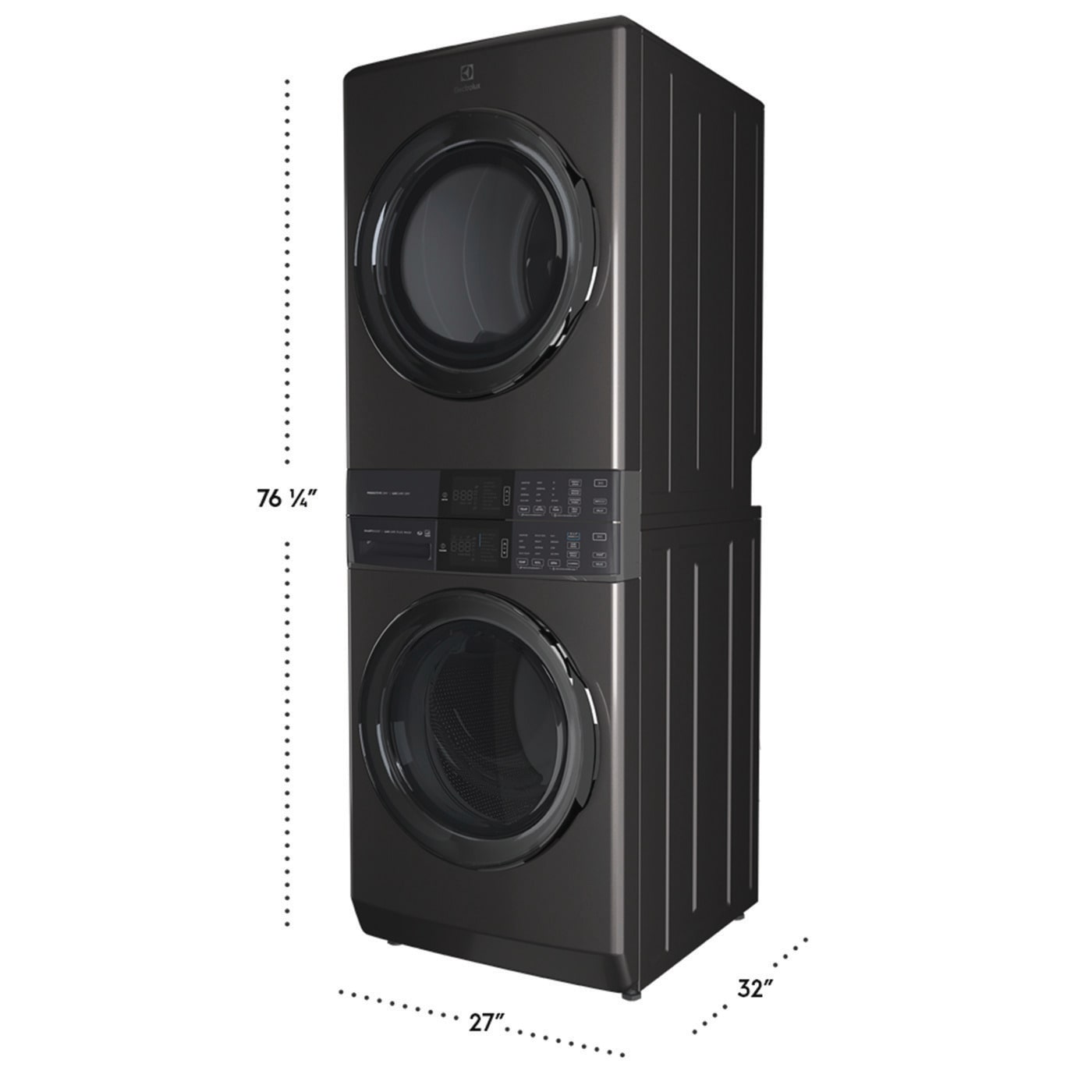 Laundry Tower Single Unit Front Load 4.5 Cu. Ft. Washer & 8 Cu. Ft. Gas Dryer ELTG7600AT