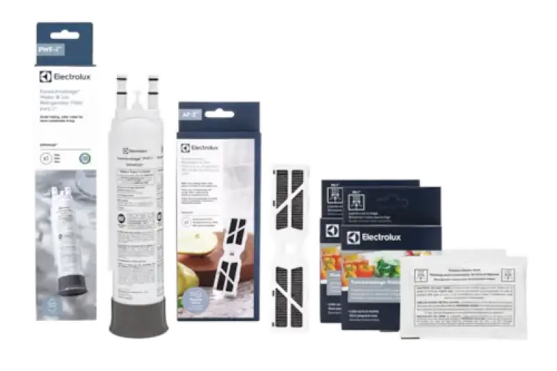 EPPWFU01, ELXPAAF2, and (2) ELPAPKRF Water and Air Filter Combo Kit with Produce Keeper ELUXCOMBO4