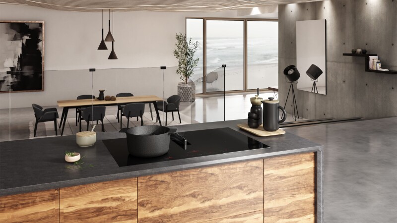 Nikolatesla Flux 36" Induction Cooktops With Downdraft ENF436BL