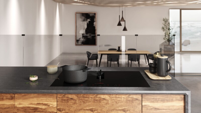 Nikolatesla Flux 36" Induction Cooktops With Downdraft ENF436BL