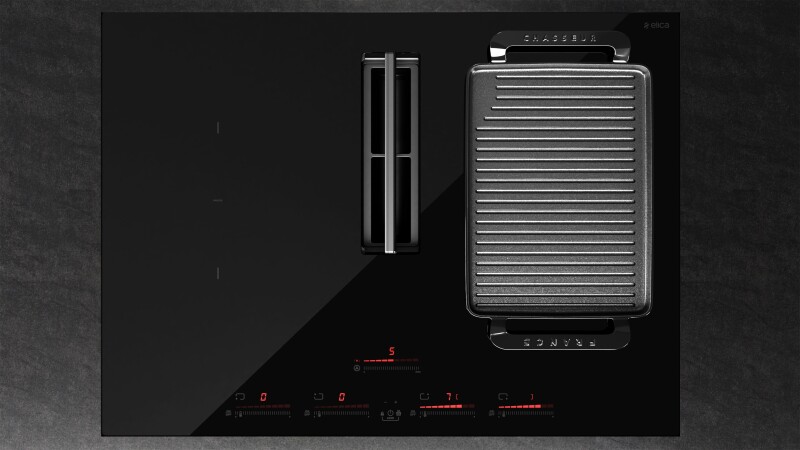 Nikolatesla Flux 36" Induction Cooktops With Downdraft ENF436BL