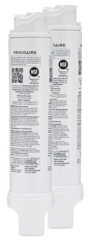 PureSource Ultra II Water and Ice Refrigerator Filter - Set of 2 EPTWFU012PAK