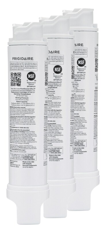 PureSource Ultra II Water and Ice Refrigerator Filter - Set of 3 EPTWFU013PAK