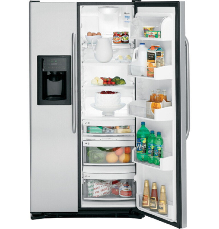 CustomStyle 22.7 Cu. Ft. Stainless Side-By-Side Refrigerator with Dispenser ESC23KSTSS