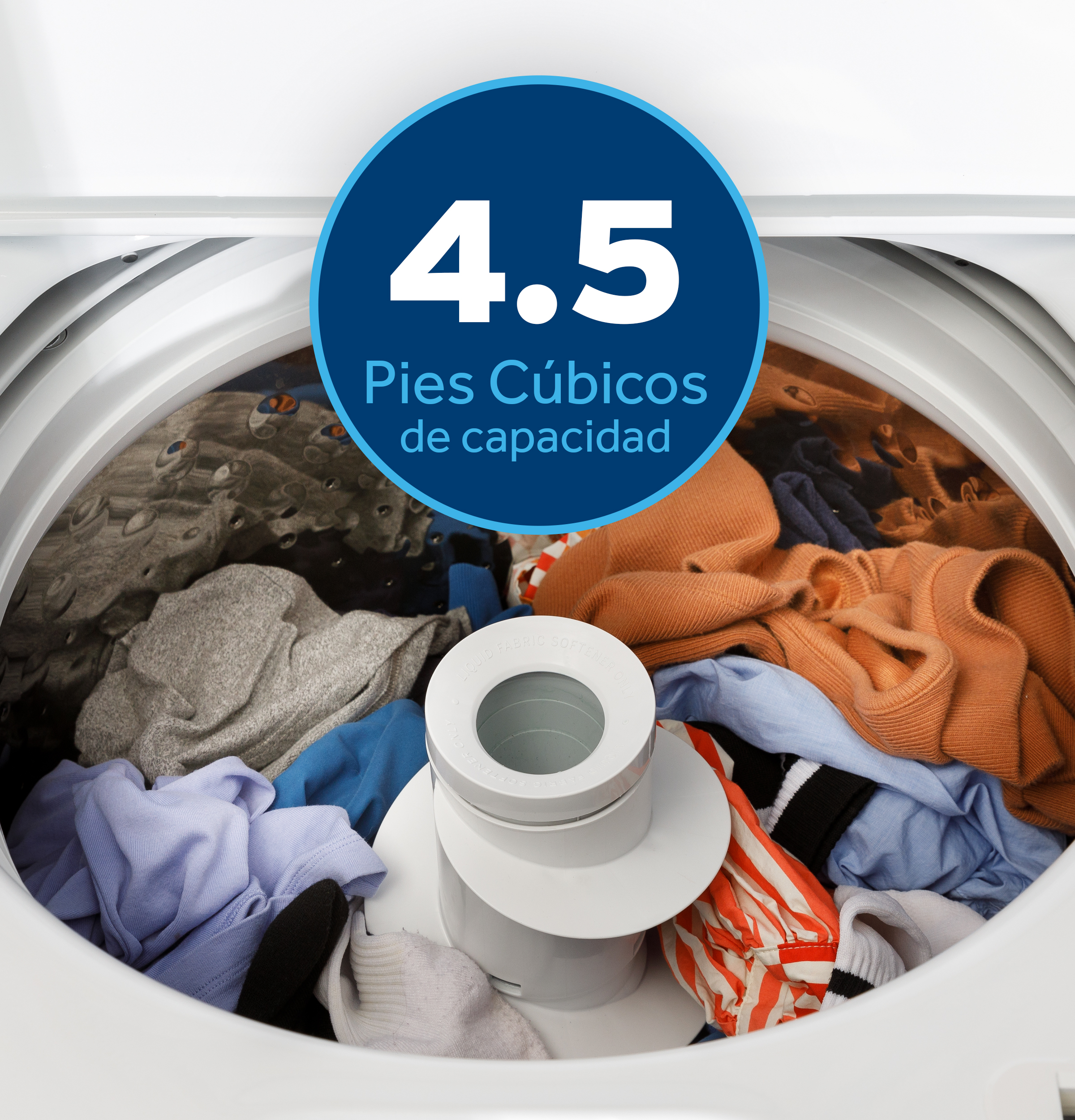 4.5 cu. ft. Capacity Washer with Spanish Panel and Wash Modes Soak and Power ETW485ASWWB