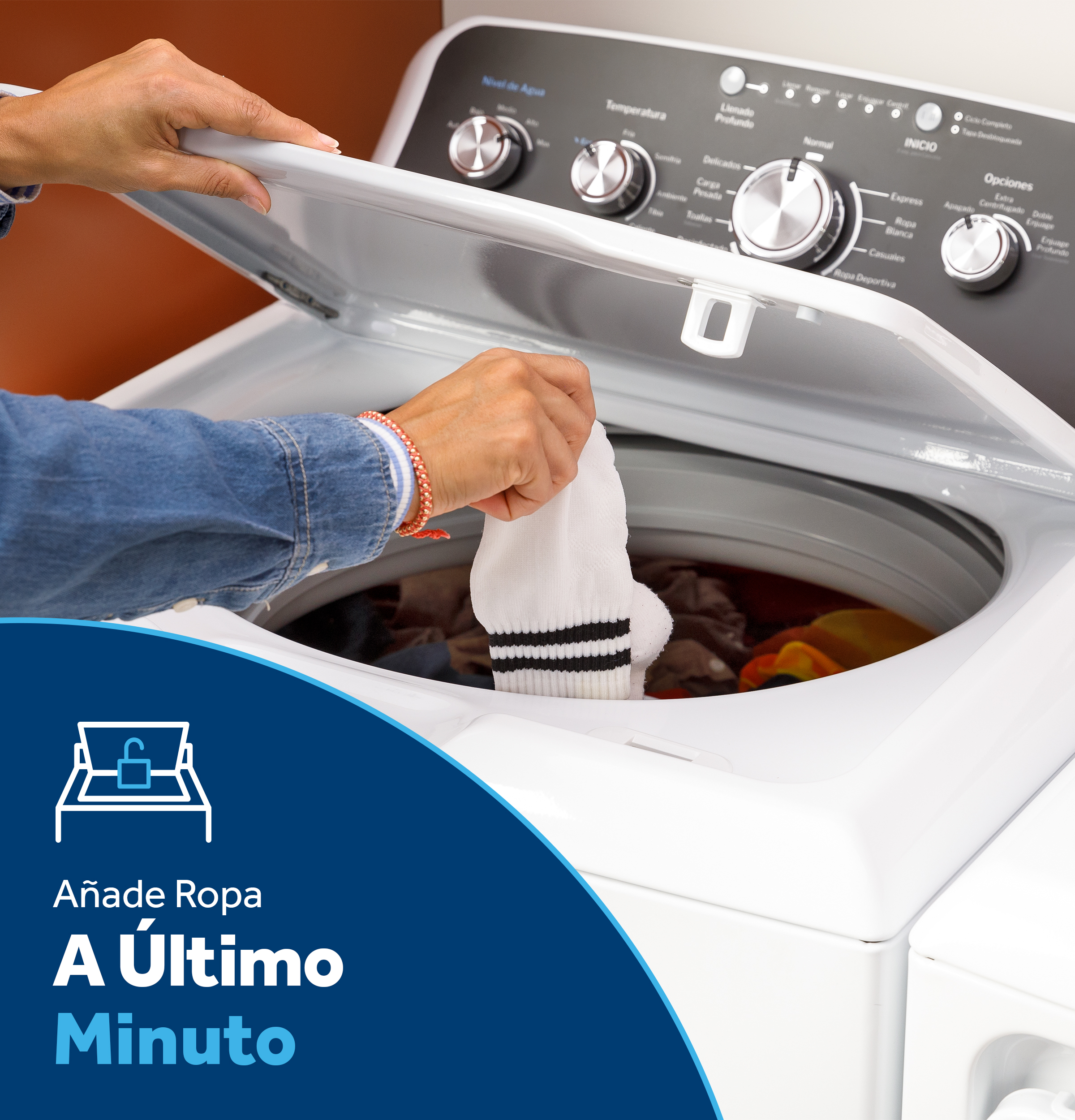 4.5 cu. ft. Capacity Washer with Spanish Panel and Wash Modes Soak and Power ETW485ASWWB