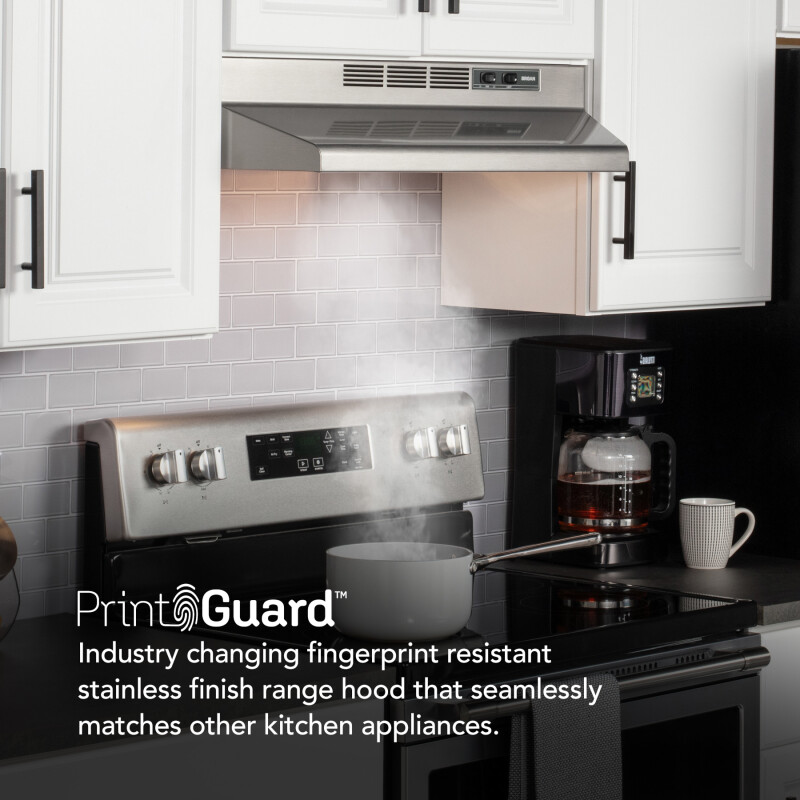 36-Inch Convertible Under-Cabinet Range Hood, 230 Max Blower CFM F4036SF