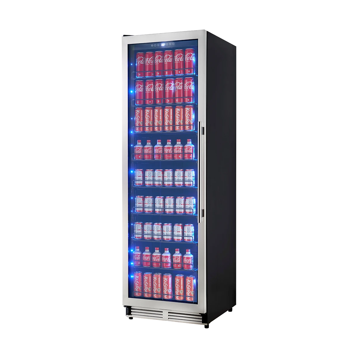 Cesinali 24-Inch Built-In Beverage Cooler, 15.8 cu.ft, Stainless Steel, Dual Temperature Zones, LED Interior Lighting, Adjustable Shelves FBCBI670324S