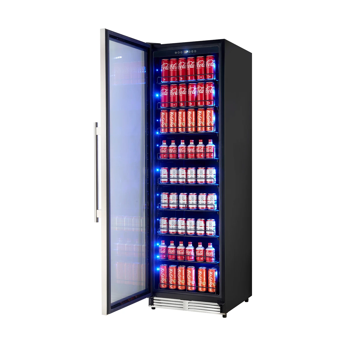 Cesinali 24-Inch Built-In Beverage Cooler, 15.8 cu.ft, Stainless Steel, Dual Temperature Zones, LED Interior Lighting, Adjustable Shelves FBCBI670324S