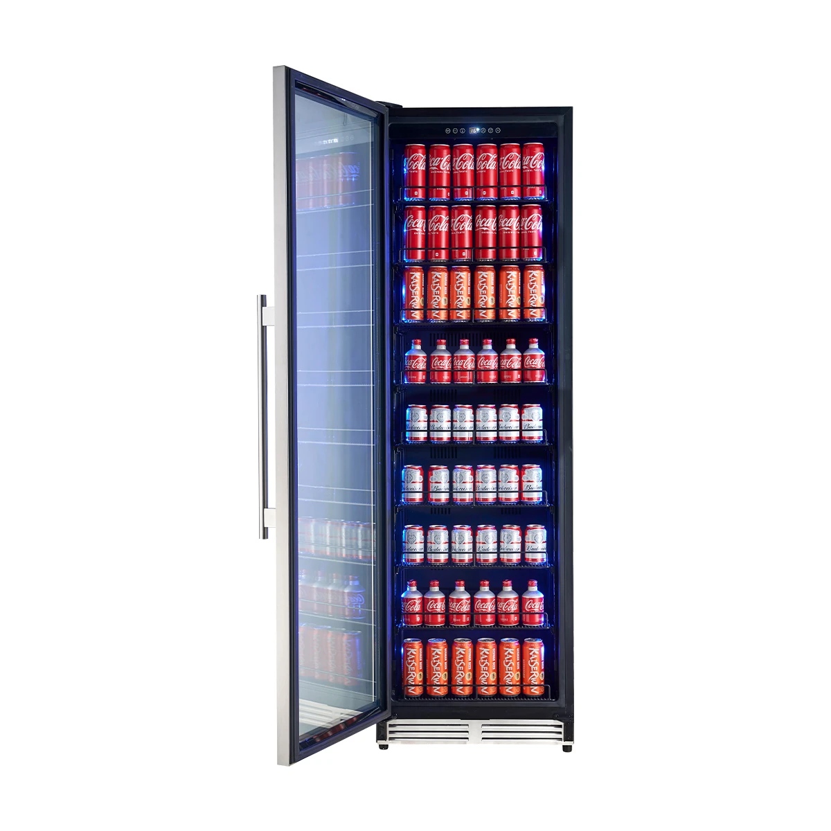 Cesinali 24-Inch Built-In Beverage Cooler, 15.8 cu.ft, Stainless Steel, Dual Temperature Zones, LED Interior Lighting, Adjustable Shelves FBCBI670324S