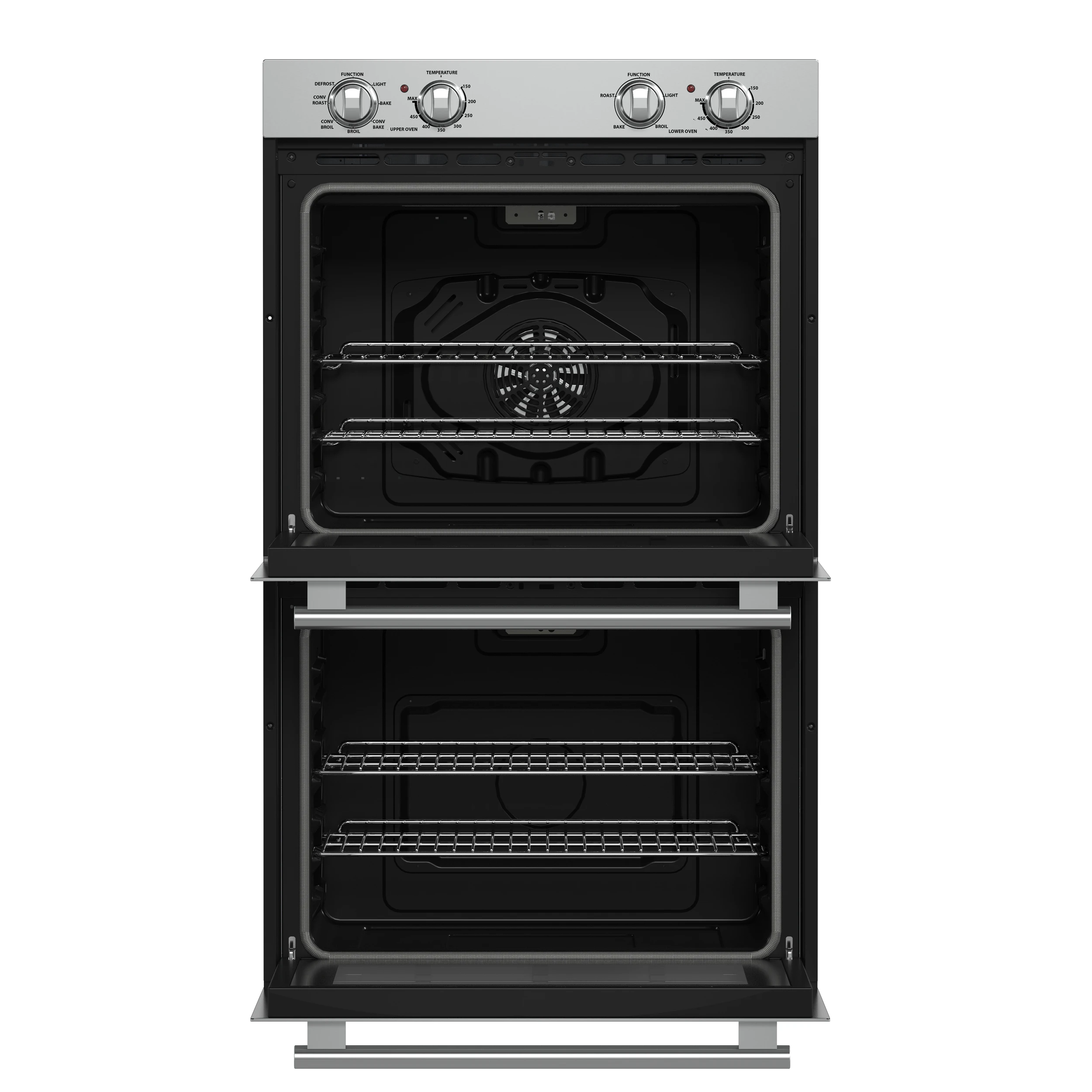 Vomero 30-Inch Double Wall Oven, Stainless Steel, 10 cu.ft Total Capacity, 7100W Convection, Mechanical Controls, Self-Cleaning Function FBOEL132430